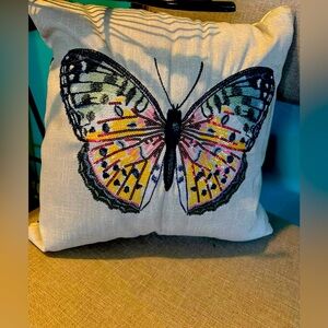 Two Butterfly indoor/ outdoor Accent pillows